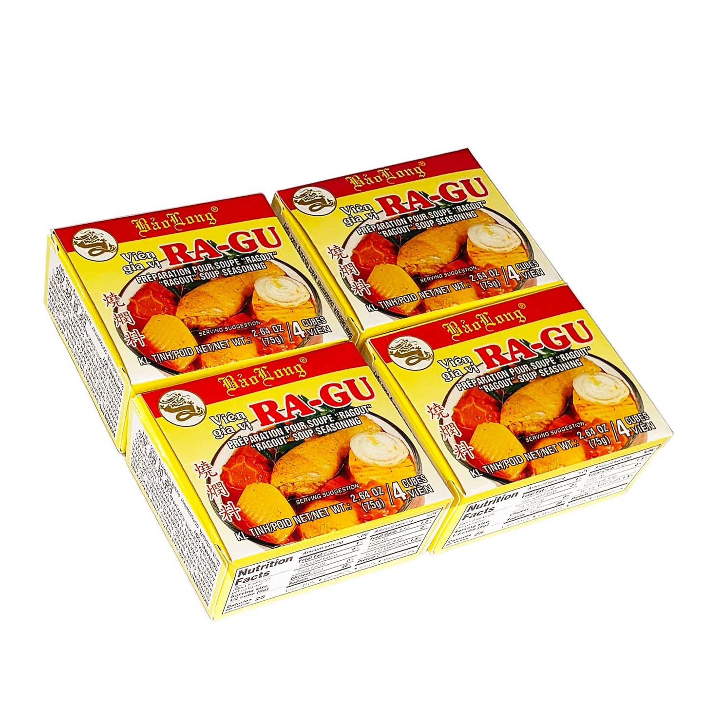 Bao Long Gia-Vi RA-GU Seasoning Cube 4-ct | 4-Pack (16-Cubes)