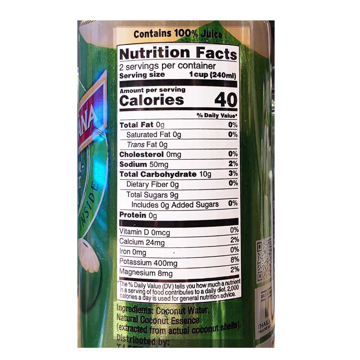 Taste Nirvana Premium Coconut Water, 16.2 fl oz (480 mL) Cans, Pack of 12