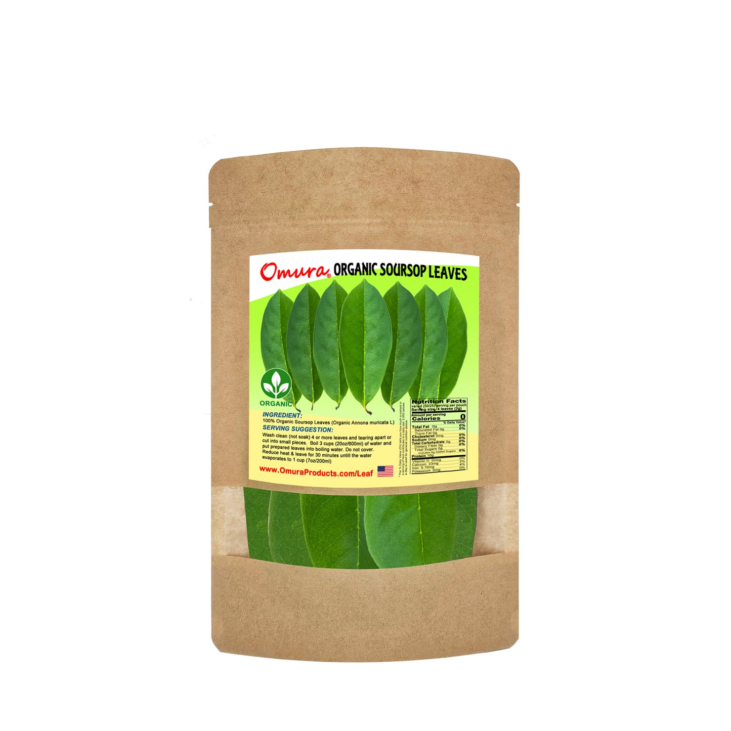 Omura Soursop Organic Leaves | Hojas de Guanabana | Whole Leaves - Omura Products