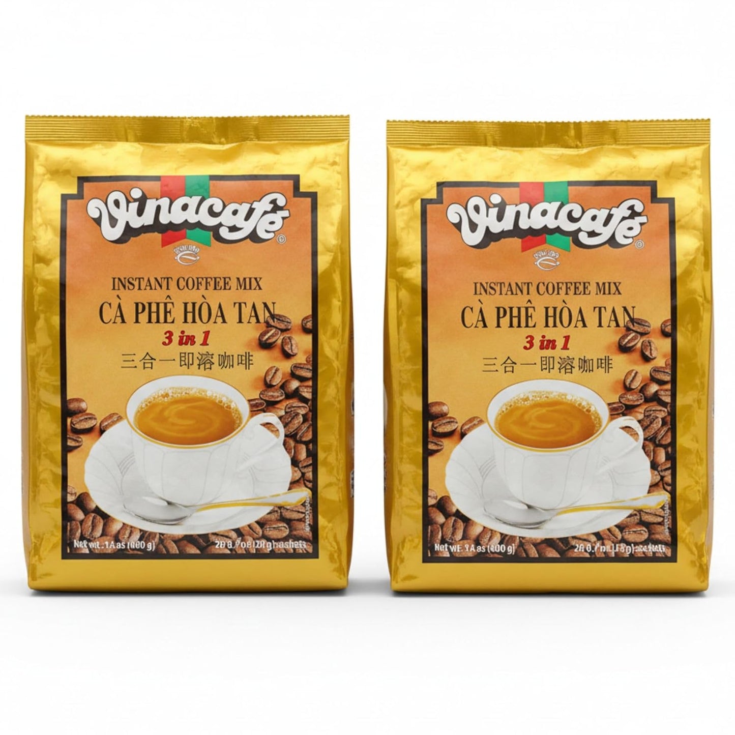 Vinacafe 3-in-1 Instant Coffee Packets β | Authentic Vietnamese Medium Roast π | Sweet & Balanced Single-Serve Sachets (20 Count Bag)