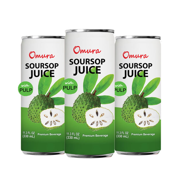 Omura SOURSOP Juice | GUANABANA Graviola Soursop Natural Fruit JUICE 11.3 Fl. Ounces - Omura Products