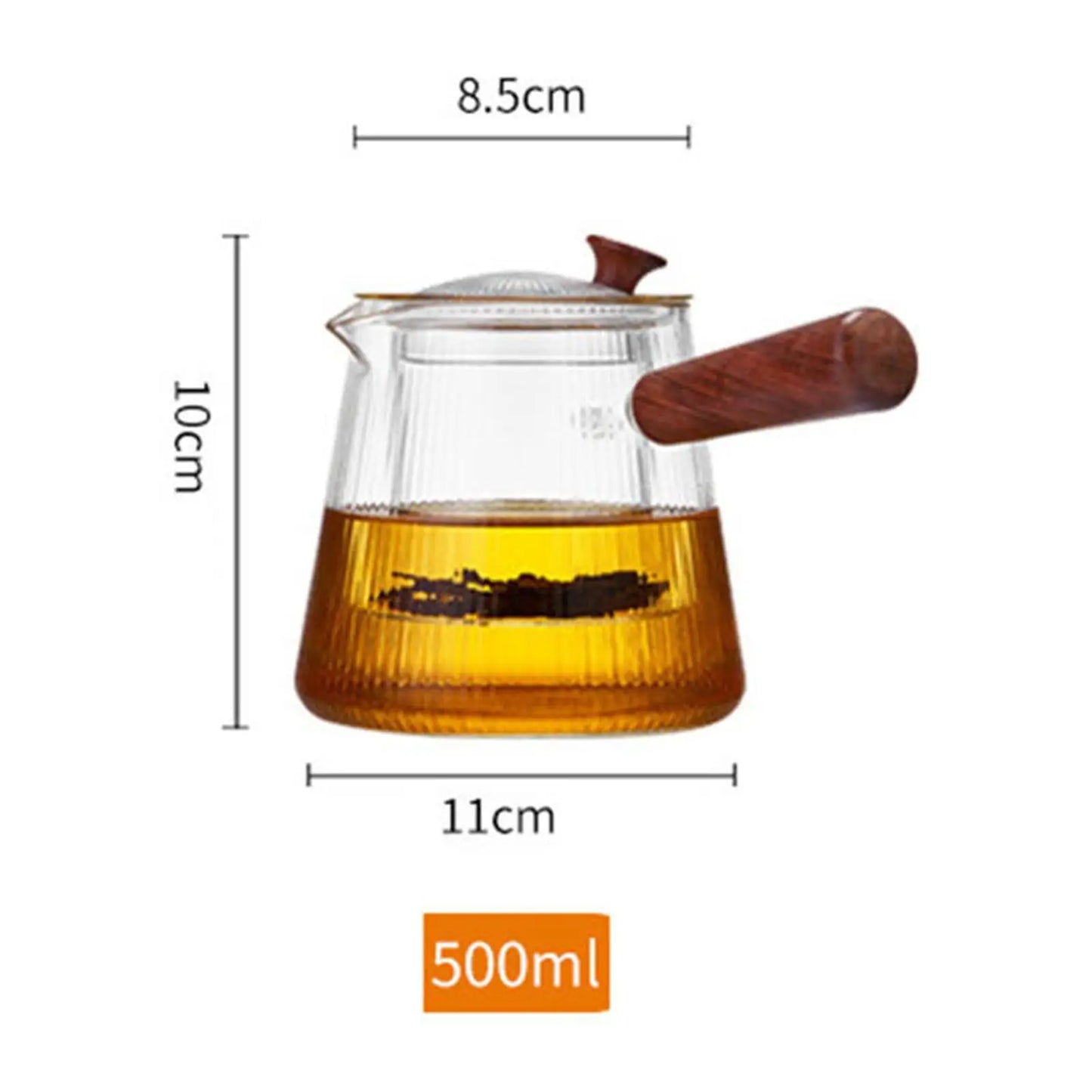 Glass Teapot with Infuser Blooming and Loose-Leaf Tea Maker Elegant with Lid Clear Tea Kettle Stovetop Safe for Home Camping