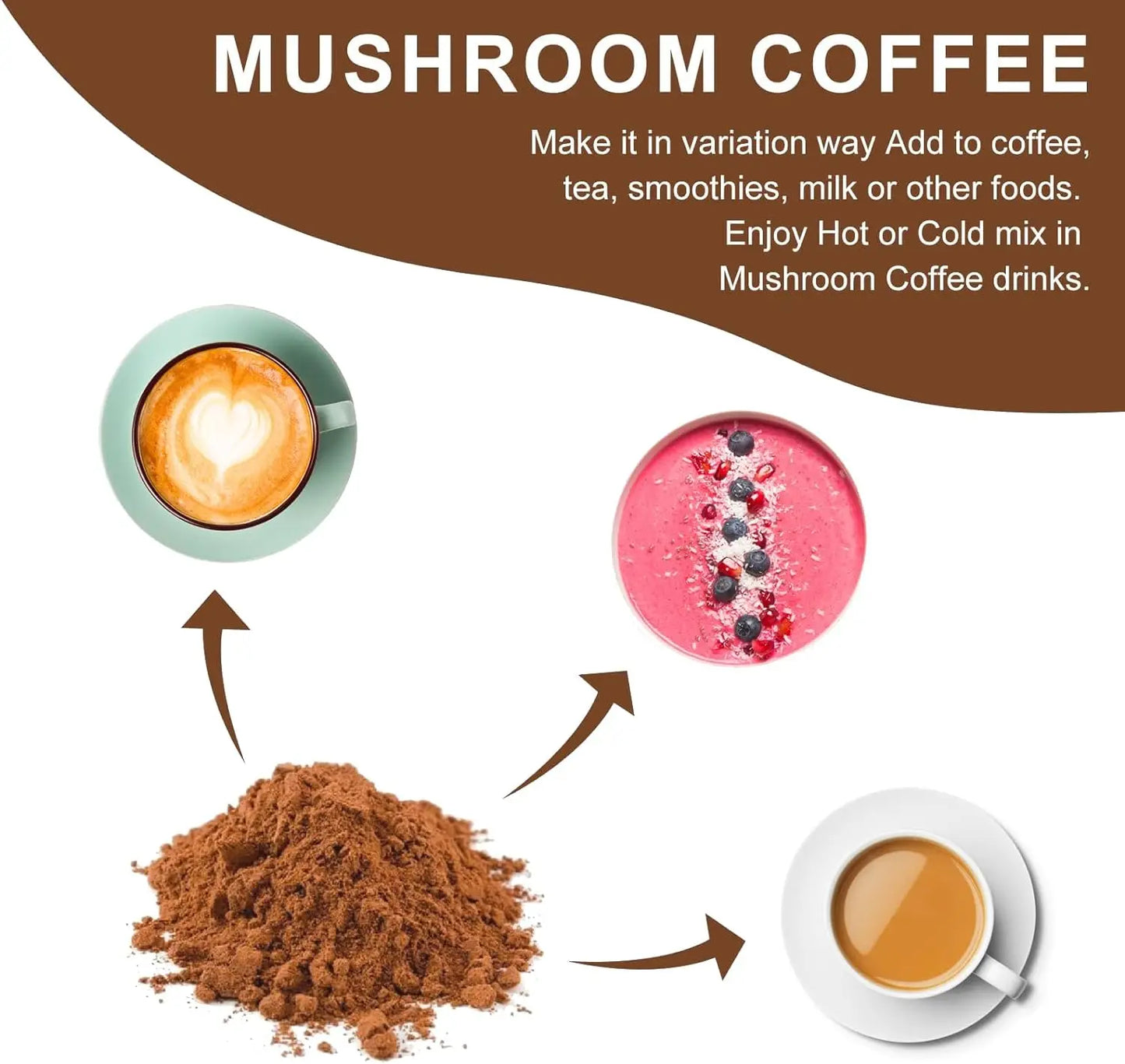  Organic Ground Coffee with Lion's Mane Mushroom and Chaga | Nootropic Mushroom Coffee for Better Focus and Immune Support