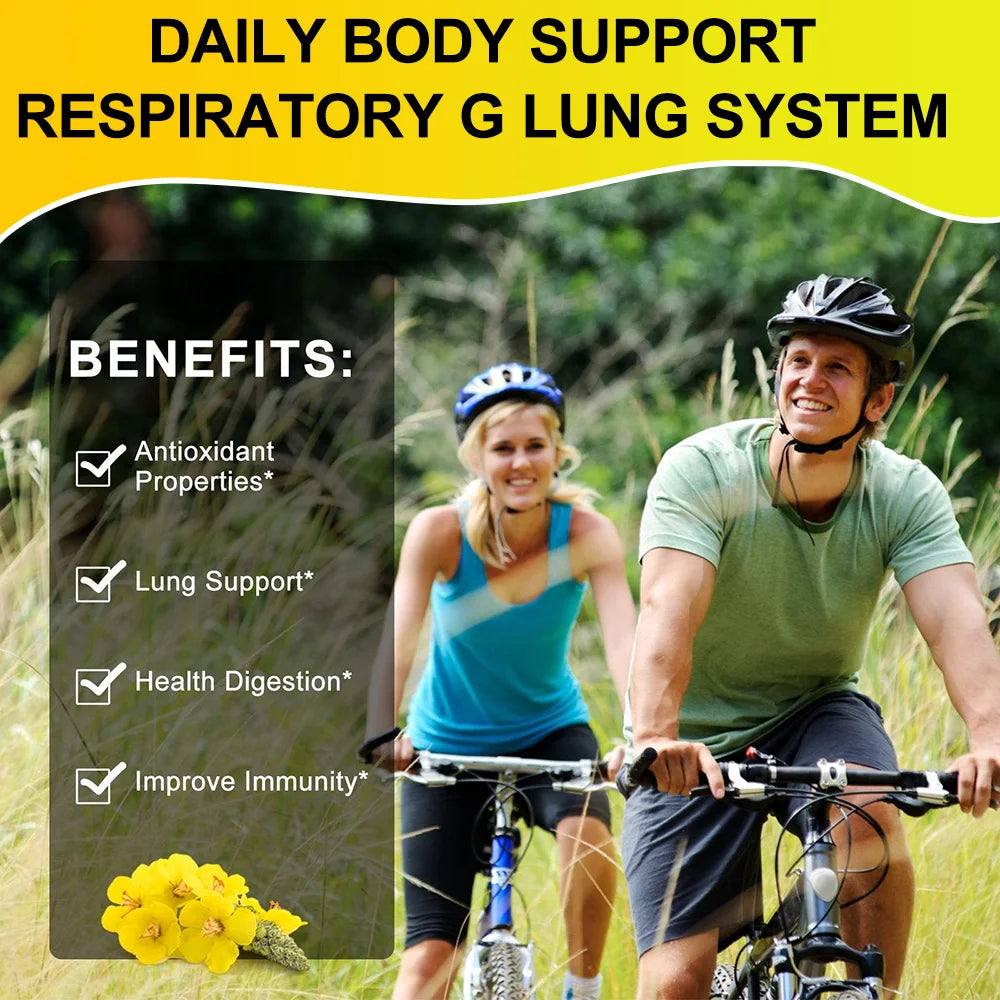 🌿Organic Mullein Leaf Drops – Lung Cleanse, Immune Support & Respiratory Wellness | 2 fl oz Herbal Tincture