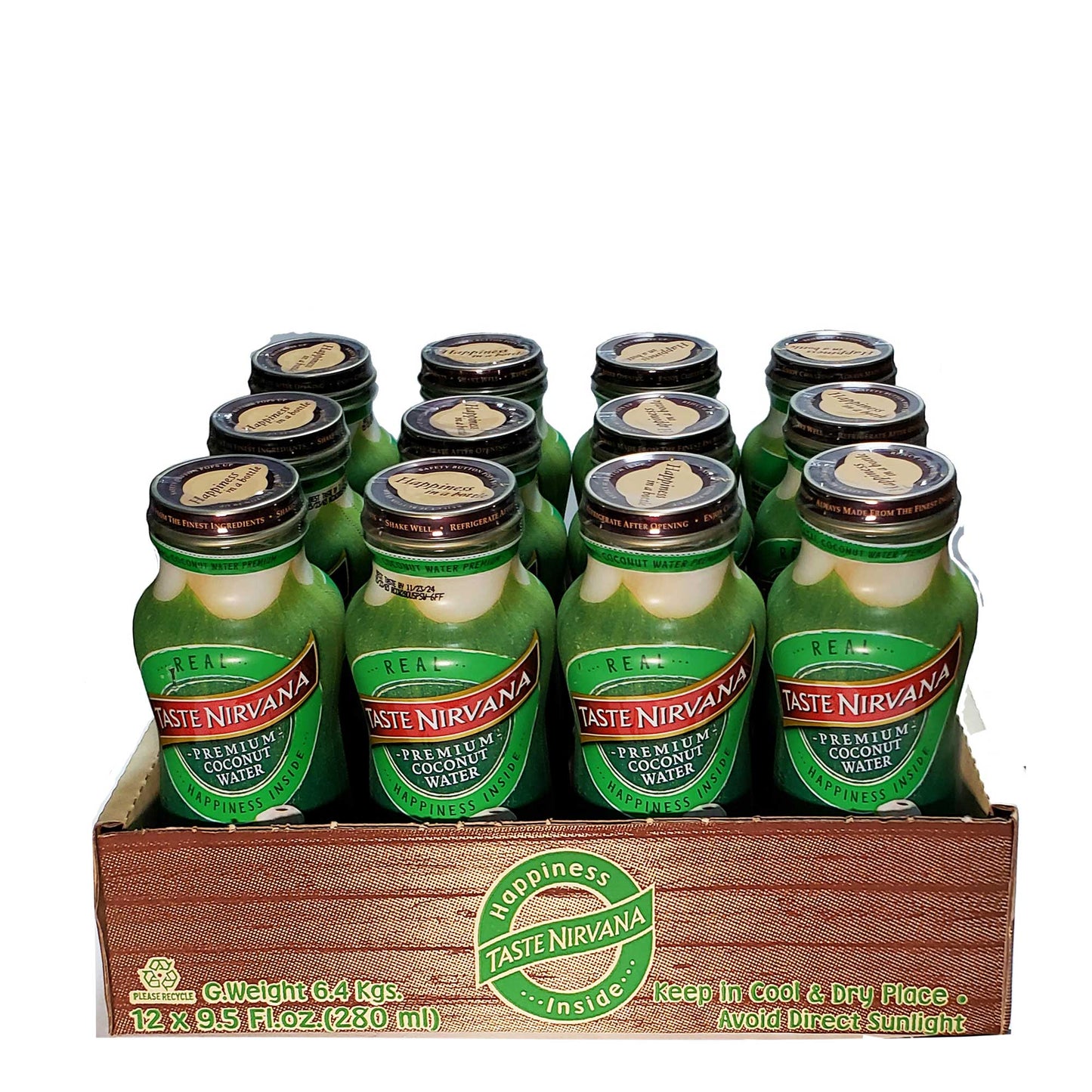 Taste Nirvana Real COCONUT WATER 9.5 Fl. Ounces | 12 Bottles - Omura Products