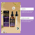 Biotin Collagen Hair Care Drops 60,000 mcg 💜 Liquid Hair Growth Vitamins for Stronger Hair, Skin & Nails | 2oz (30 Servings) Omura