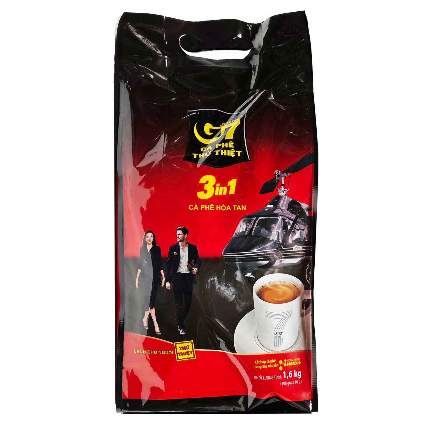 Trung Nguyen G7 3-in-1 Instant Premium Vietnamese Coffee, 100 Servings/Sticks x 16g