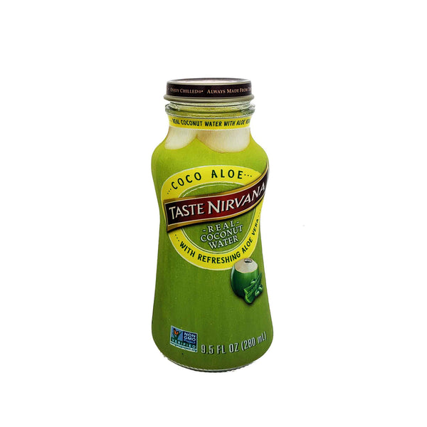 Taste Nirvana Coconut Water ALOE with Refreshing Aloe Vera | 12-Pack 9.5 Fl Oz