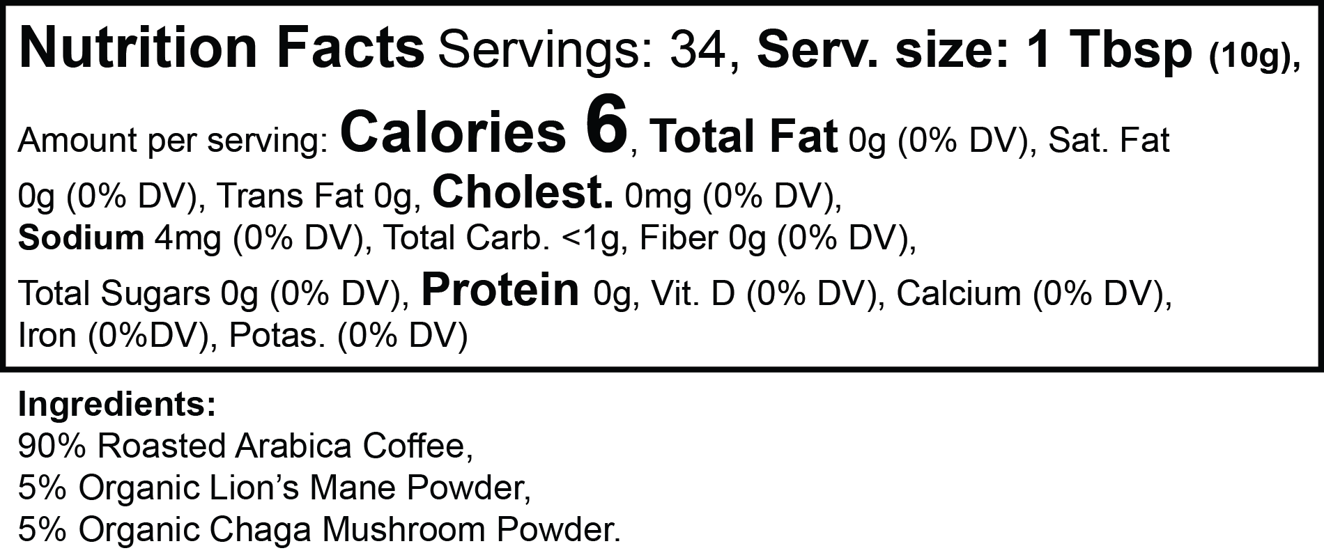 Mushroom Coffee for Focus & Energy (No Jitters) ☕ | Lion’s Mane + Chaga | Smooth Medium Roast | Clean Daily Performance