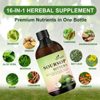 🌿 Soursop Bitters Liquid (15-Herb Blend) – Gut, Immune & Detox Support | 15.2 fl oz Omura