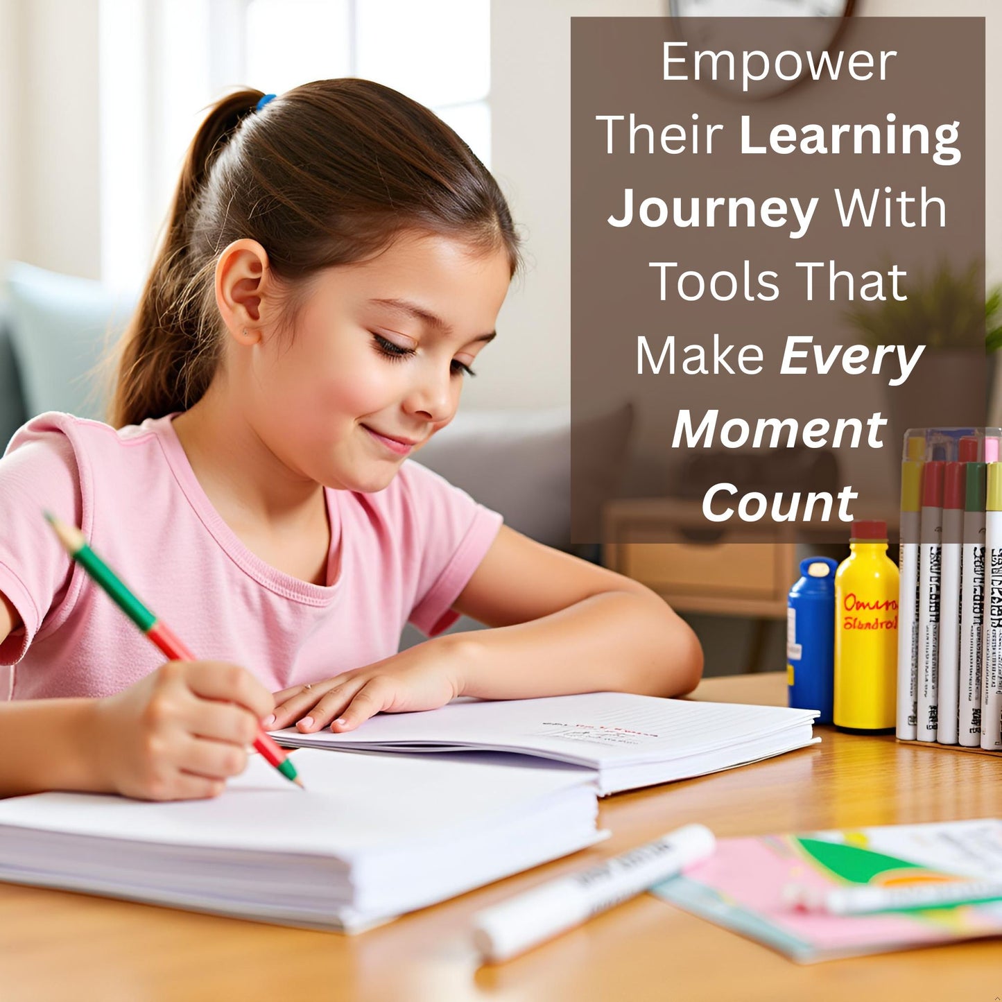 OMURA Learning | Elementary School Back-to-School Supply Box – 85-Count Essential Classroom Set– with Notebooks, Ruler, Pens, Markers & More 📚