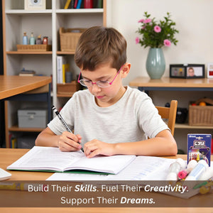 OMURA Learning | Elementary School Back-to-School Supply Box – 85-Count Essential Classroom Set– with Notebooks, Ruler, Pens, Markers & More 📚 Omura Products