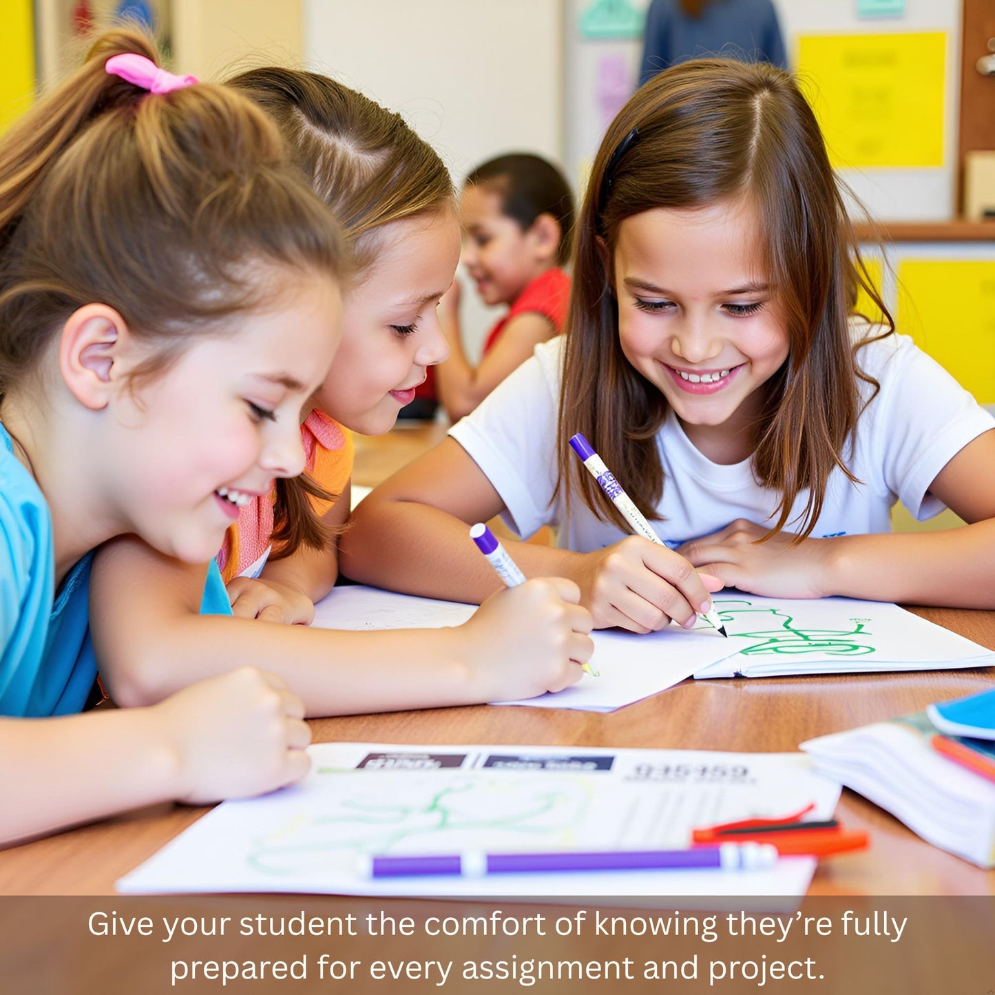 OMURA Learning | Elementary School Back-to-School Supply Box – 85-Count Essential Classroom Set– with Notebooks, Ruler, Pens, Markers & More 📚