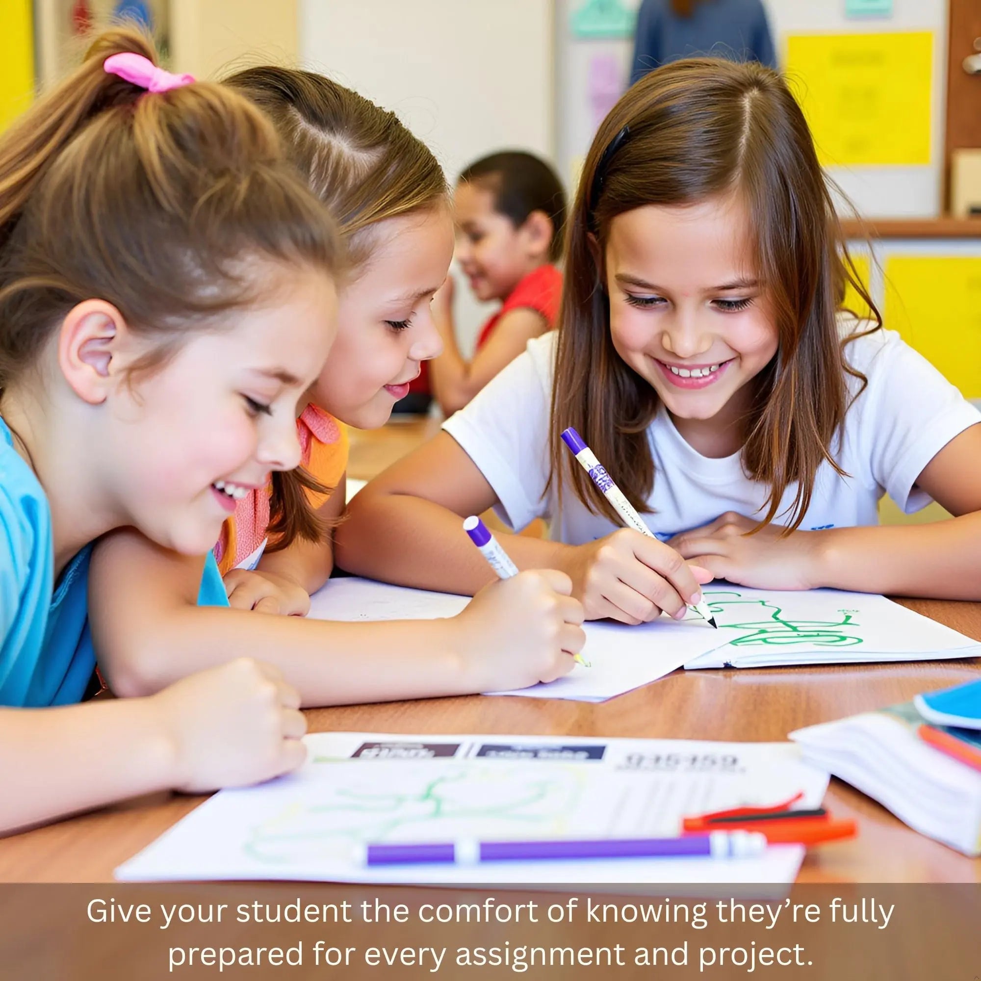 OMURA Learning | Elementary School Back-to-School Supply Box – 85-Count Essential Classroom Set– with Notebooks, Ruler, Pens, Markers & More 📚 Omura Products