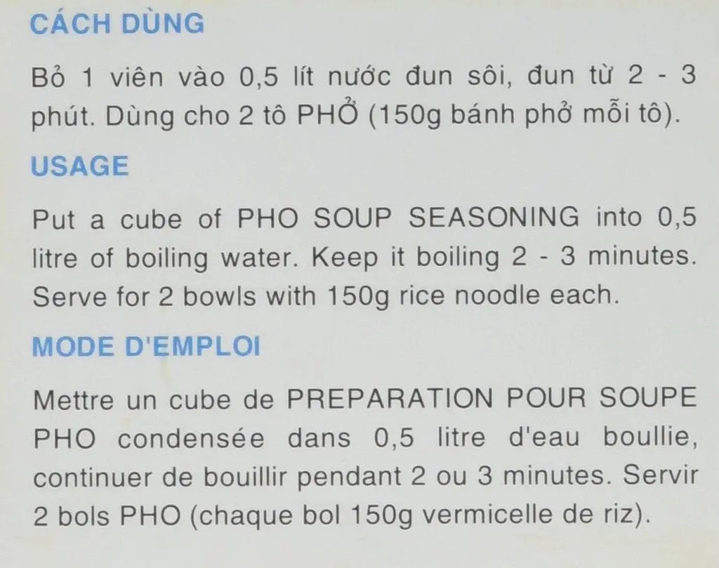 Bao Long PHO Spice Cubes, BEEF Flavor Soup Seasoning 4-ct | 4-Pack (16-Cubes) Omura Products