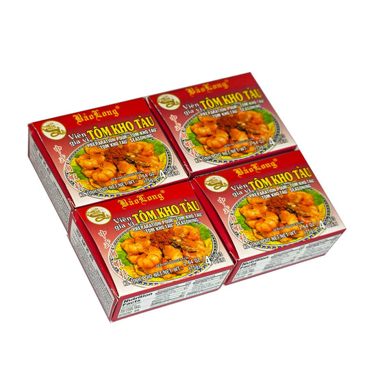 Bao Long Gia-Vi TOM KHO TAU Seasoning Cube 4-ct | 4-Pack (16-Cubes)