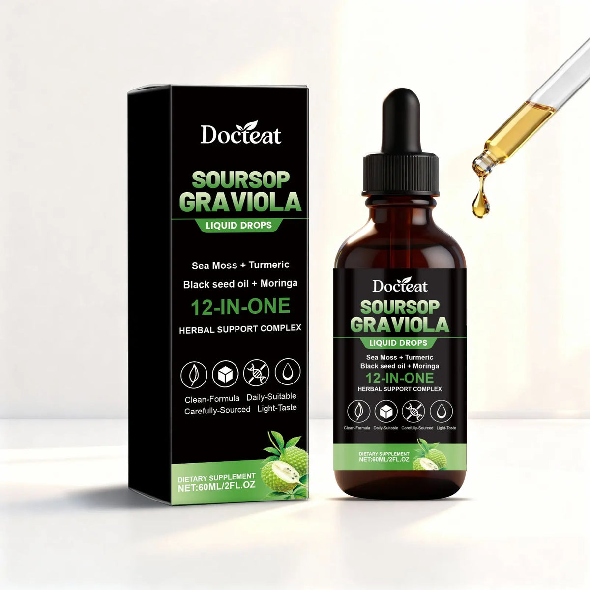 Soursop Liquid Drops – Immune & Antioxidant Herbal Blend | 2 fl oz Omura