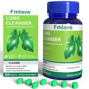 🌿 Lung Cleanser Herbal Supplement – Advanced Botanical Formula for Respiratory & Immune Support | Mucus Balance & Antioxidant Support | 60 Tablets (36g) Omura Products