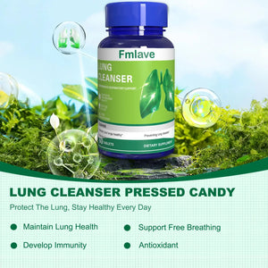 🌿 Lung Cleanser Herbal Supplement – Advanced Botanical Formula for Respiratory & Immune Support | Mucus Balance & Antioxidant Support | 60 Tablets (36g) Omura Products