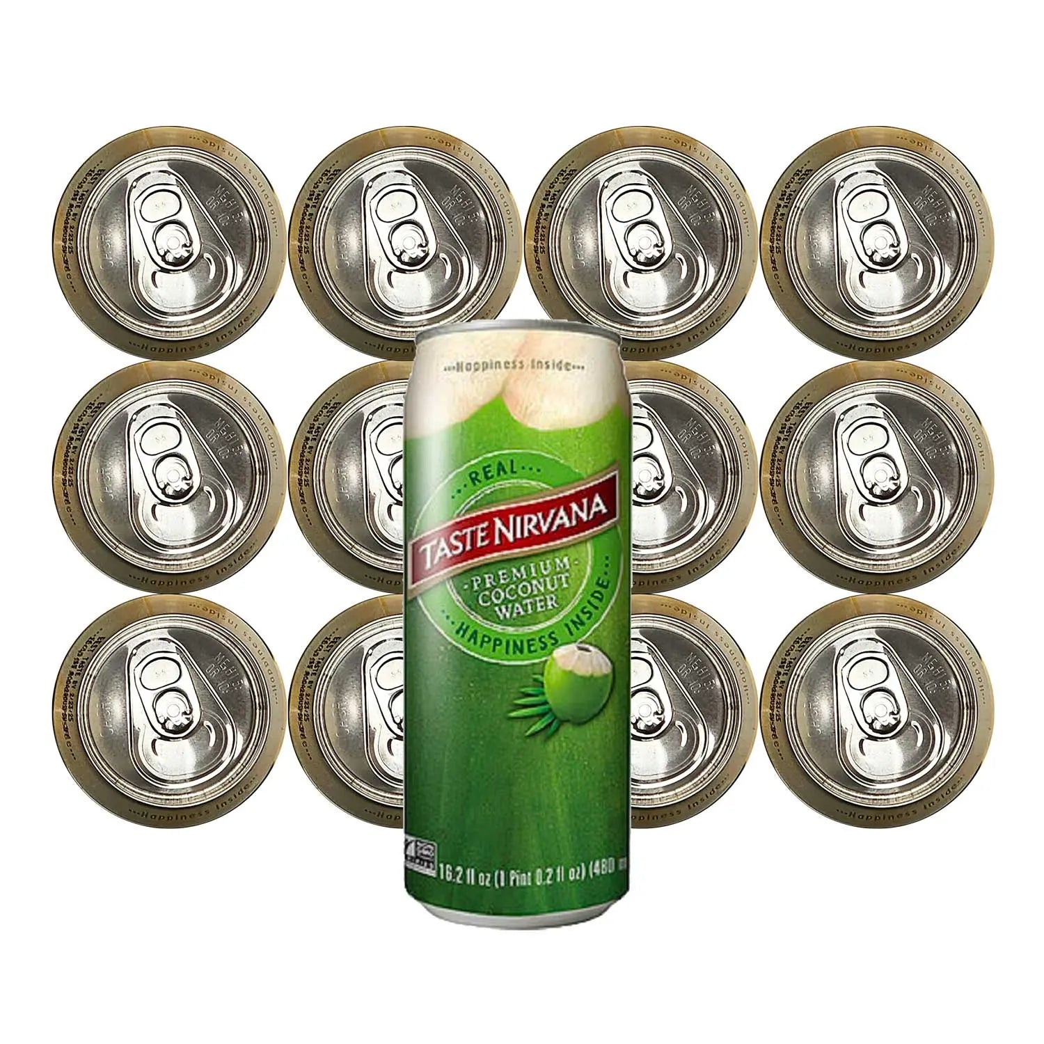 Taste Nirvana Premium Coconut Water 16.2 Ounce Cans, 12-Pack (194.4 Fl Oz,) drinkOmura