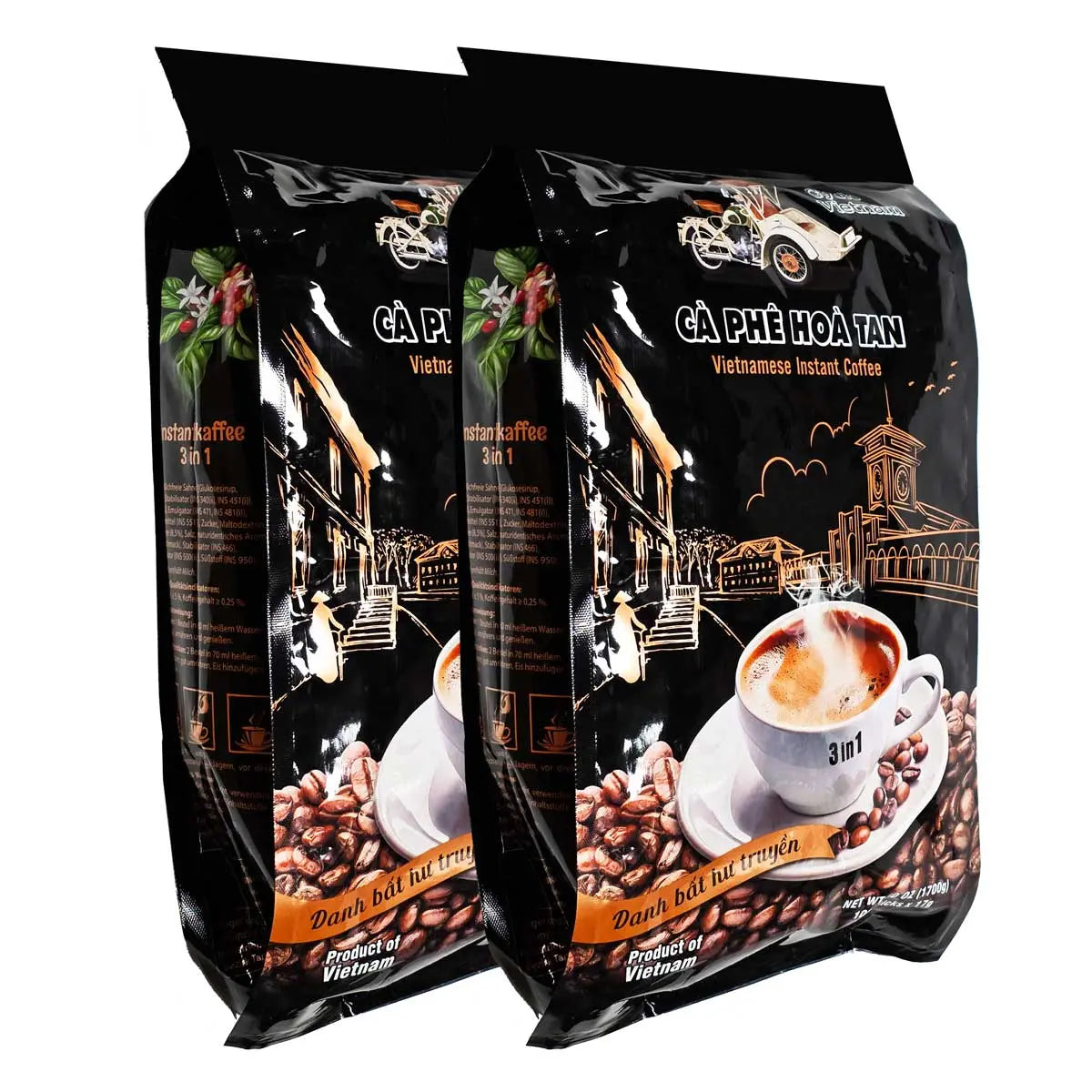 Best Vietnamese Instant Coffee – Cyclo 3-in-1 Vietnamese Coffee Sticks (100 Sticks) Omura Products