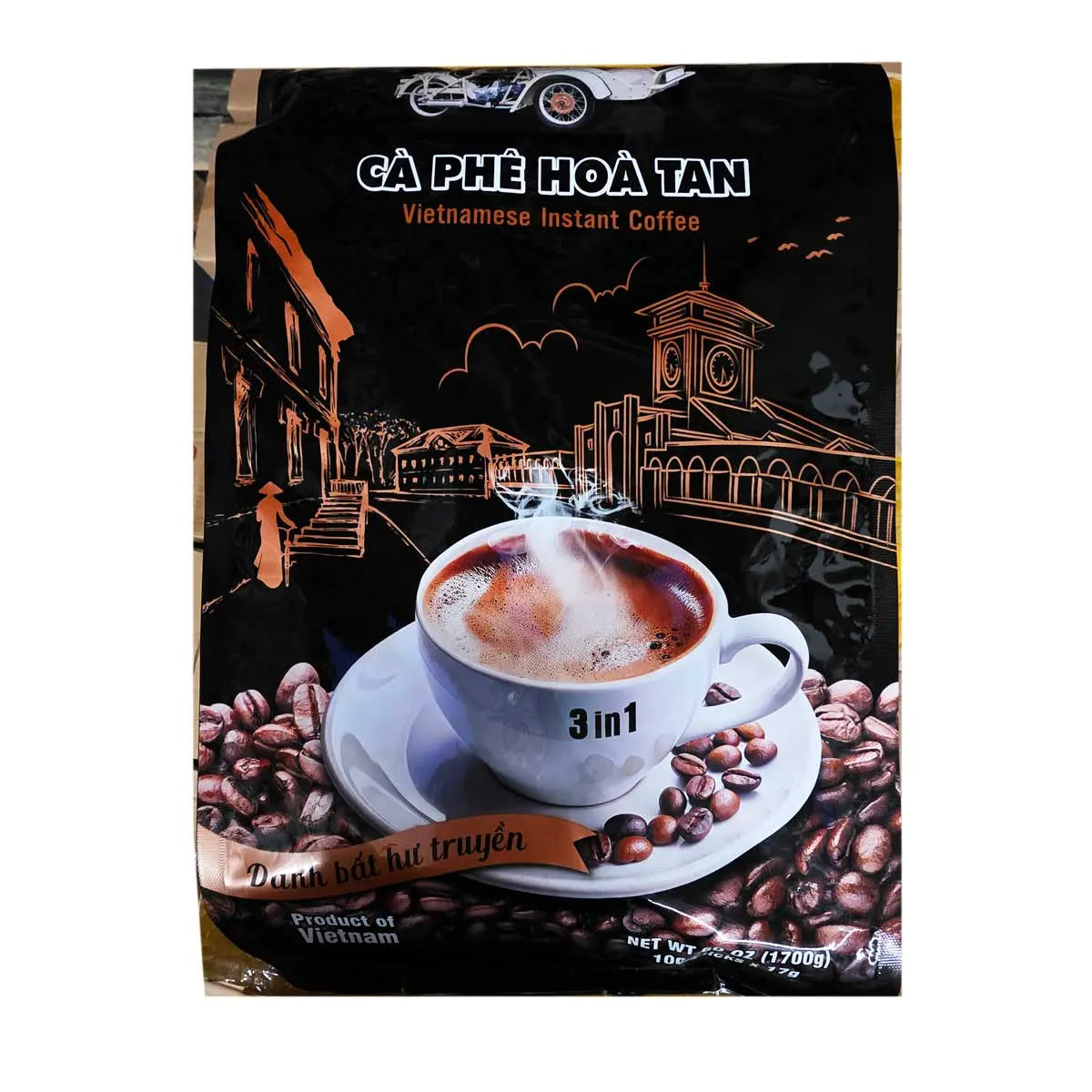 Best Vietnamese Instant Coffee – Cyclo 3-in-1 Vietnamese Coffee Sticks (100 Sticks) Omura Products