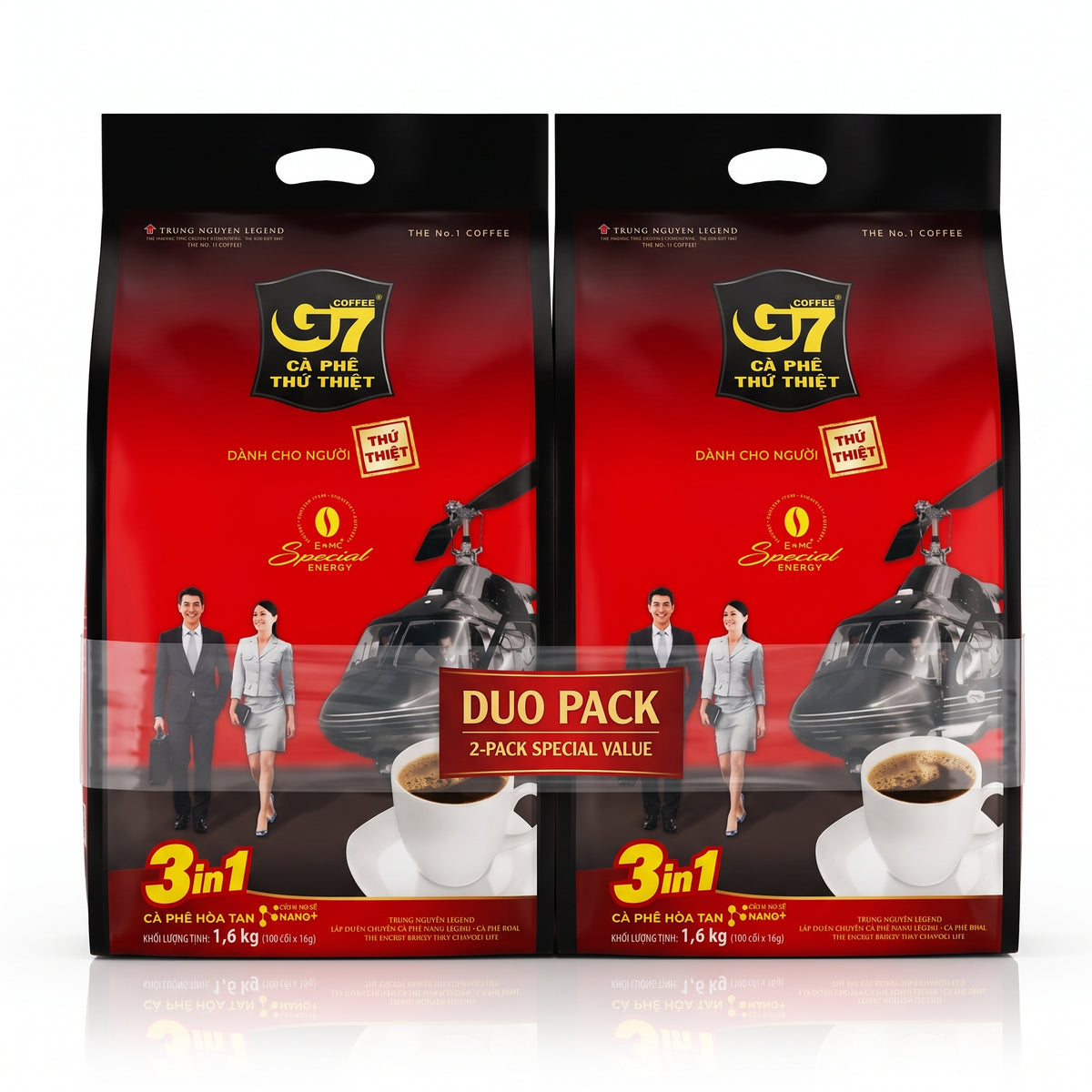Trung Nguyen G7 3-in-1 Instant Premium Vietnamese Coffee, 100 Servings/Sticks x 16g
