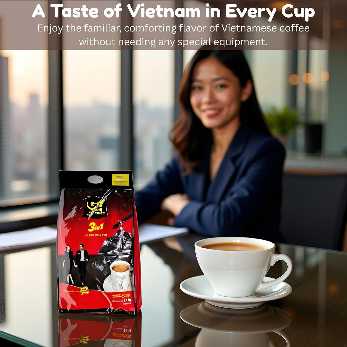Trung Nguyen G7 3-in-1 Instant Premium Vietnamese Coffee, 100 Servings/Sticks x 16g