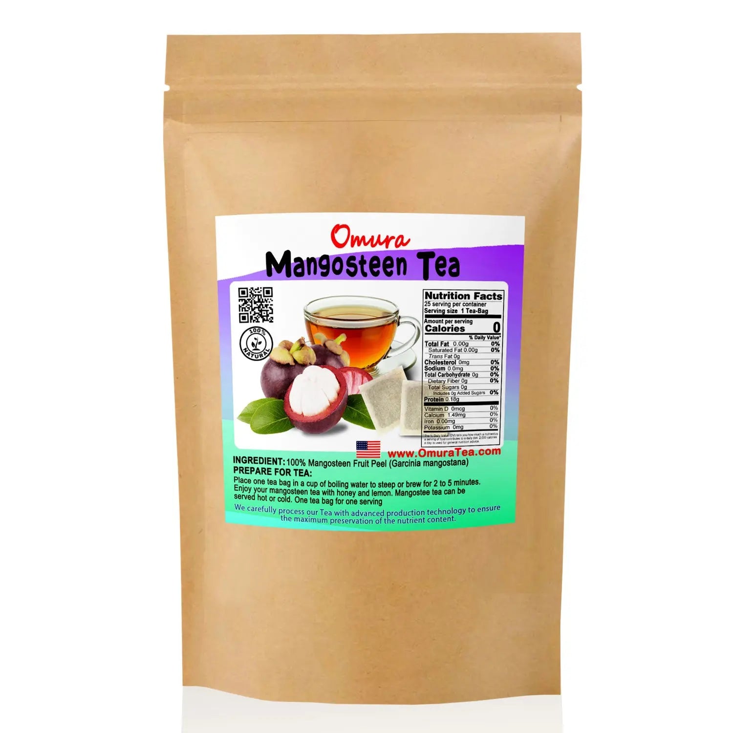 Omura Mangosteen Tea | Fruit Peel Powder in Tea-Bags Omura Products