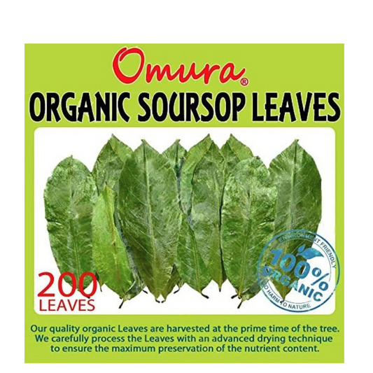 Omura Soursop Leaves 3.8 oz (Approx. 200 Leaves)