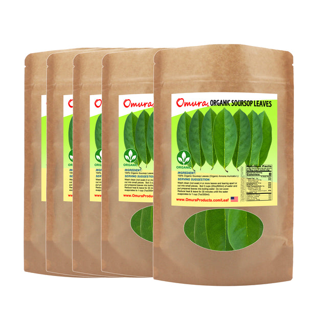 Omura Soursop Organic Leaves | Hojas de Guanabana | Whole Leaves