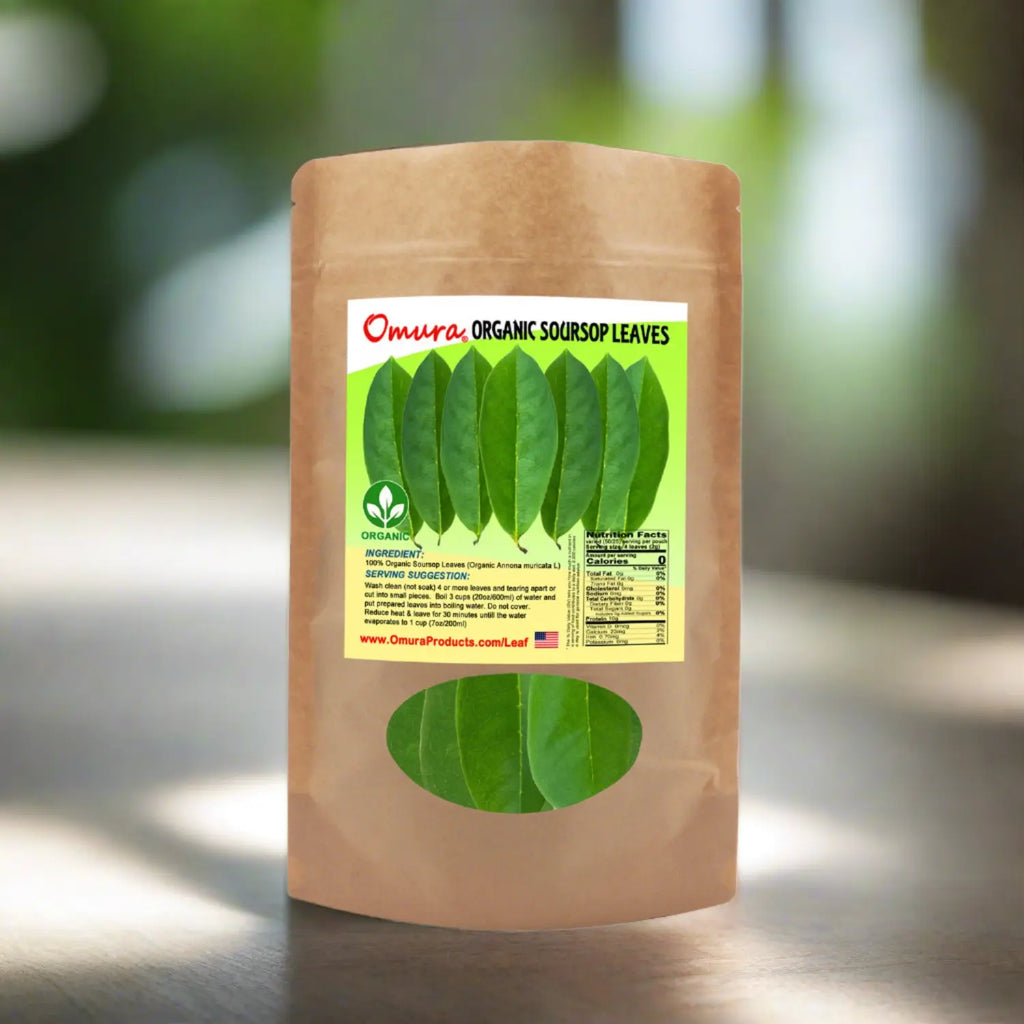 Omura Soursop Leaves (Hojas de Guanabana) – Premium Whole Leaves for Herbal Tea | 100–1000 Pack Omura Products