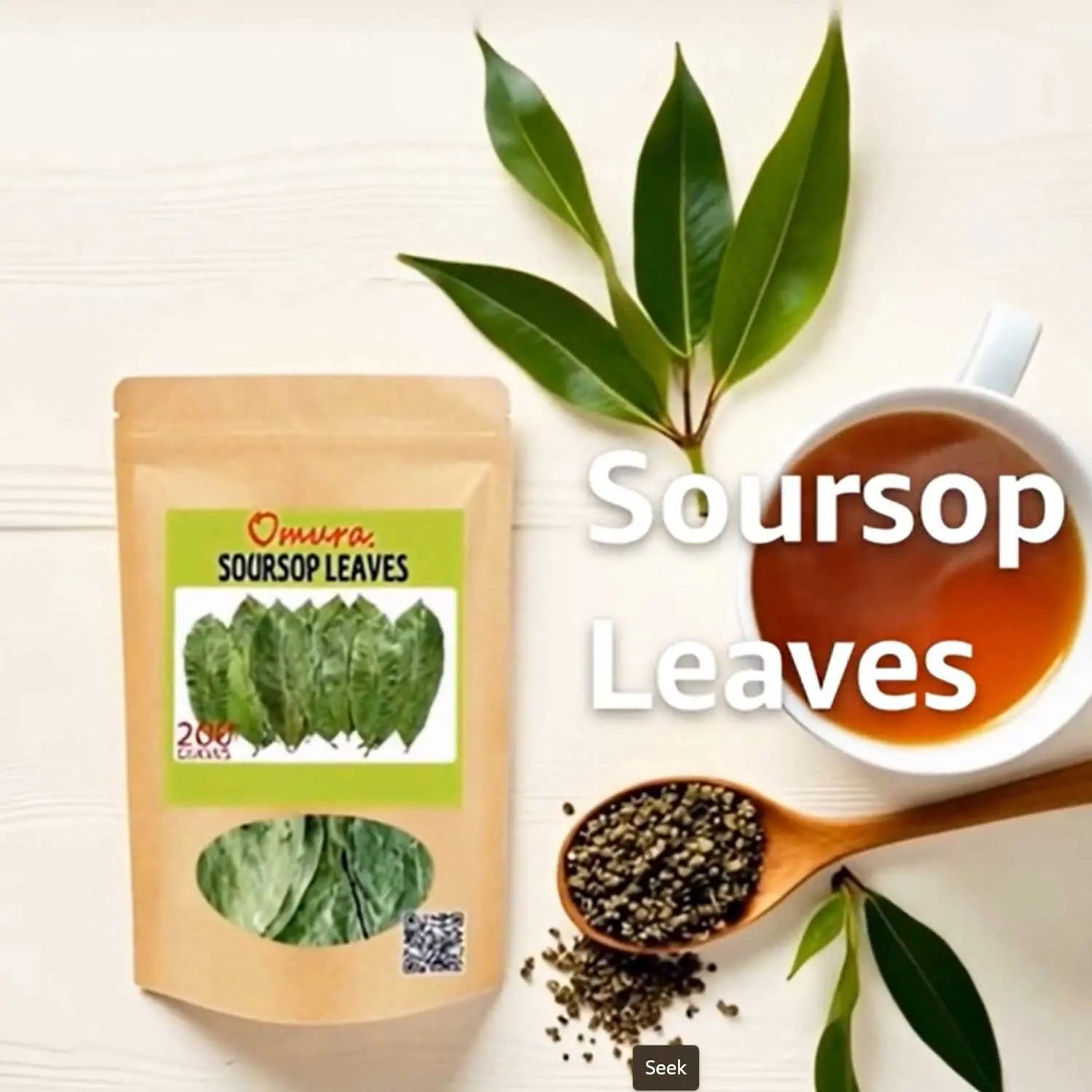 Omura Natural Soursop (Guanabana) Leaves Tea – 200 Dried Whole Leaves Omura Products