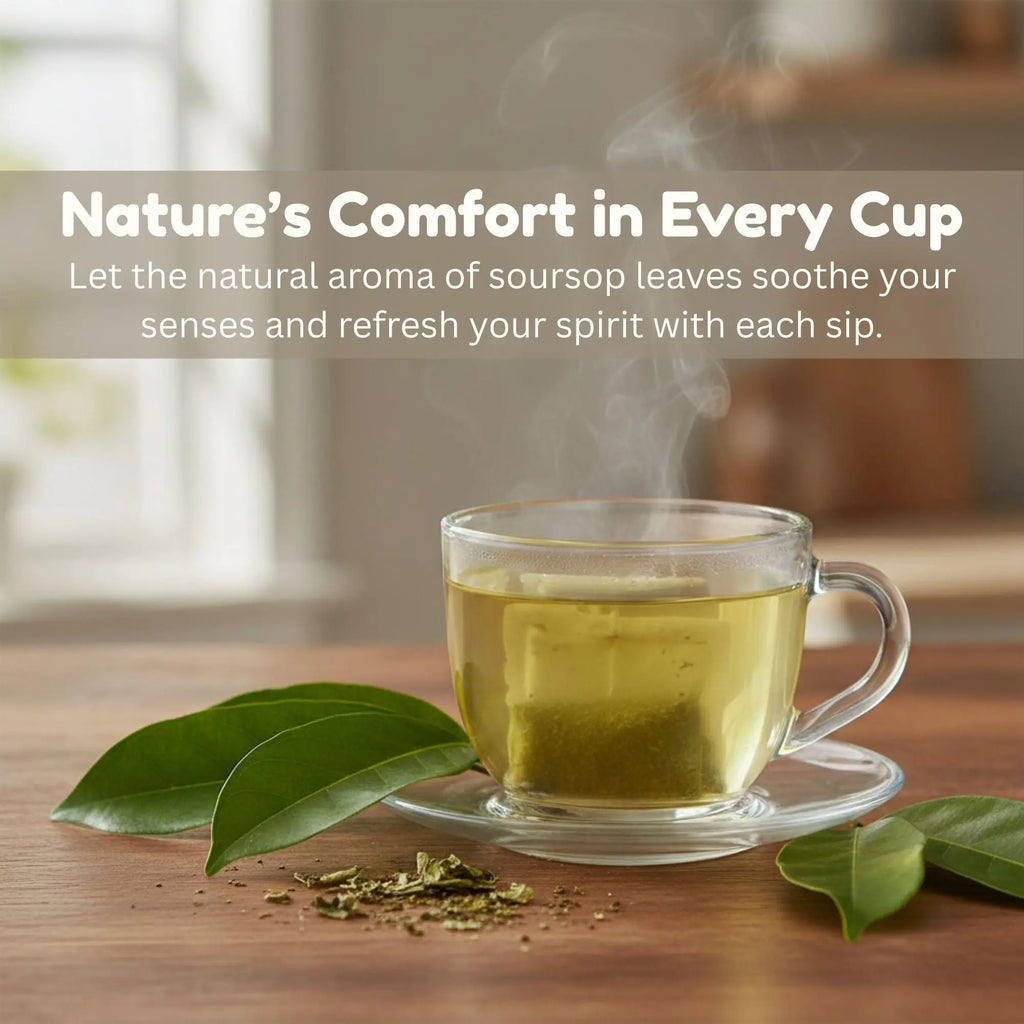 Soursop Leaf Tea Bags (Guanabana Tea) – Natural Graviola Herbal Tea | 25, 50 or 100 Tea Bags | Caffeine-Free Soursop Leaves Tea Omura Products