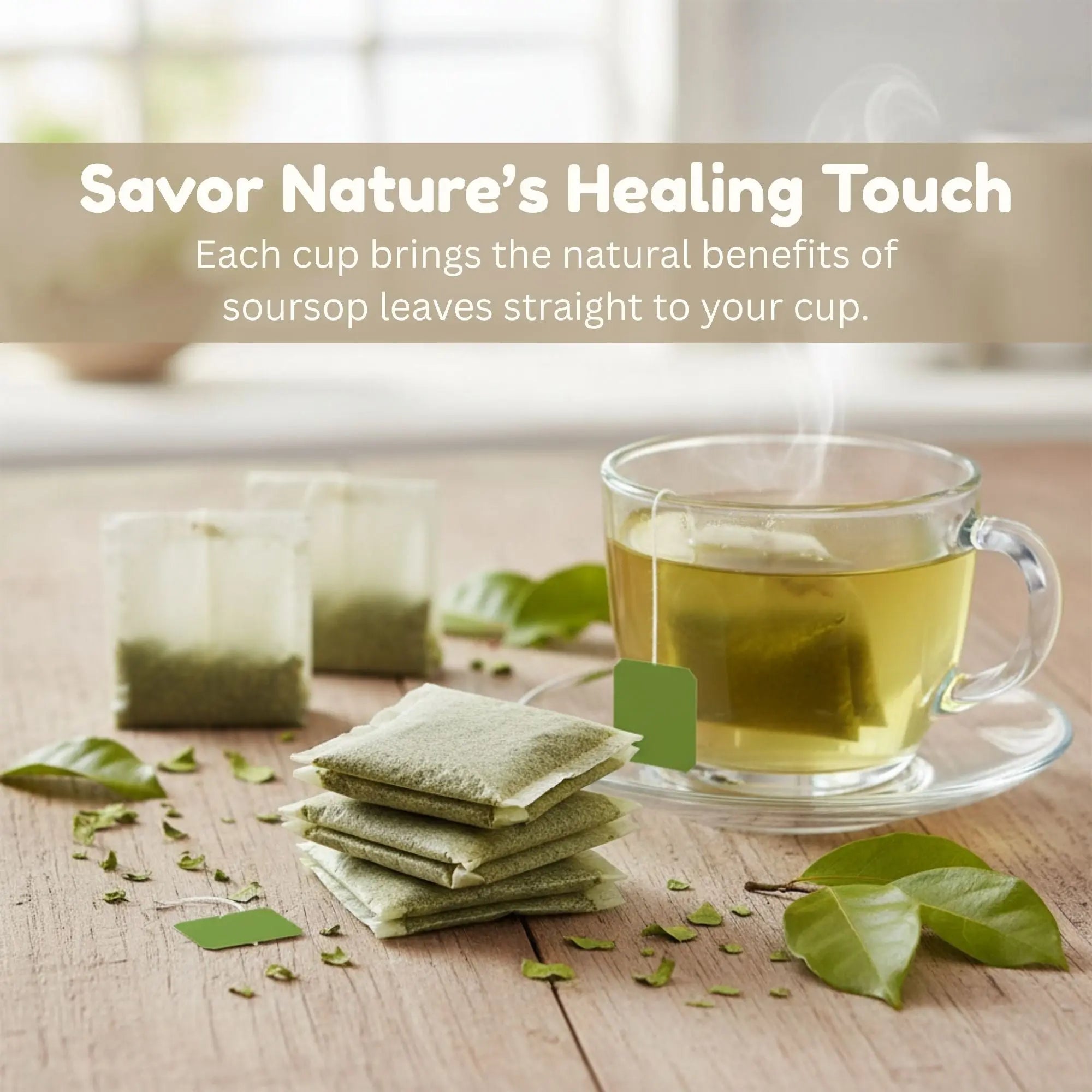 Soursop Leaf Tea Bags (Guanabana Tea) – Natural Graviola Herbal Tea | 25, 50 or 100 Tea Bags | Caffeine-Free Soursop Leaves Tea Omura Products