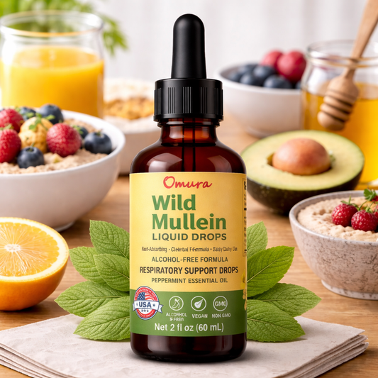 Wild Mullein Leaf – 2 fl oz Liquid Drops | Vegan Respiratory Support