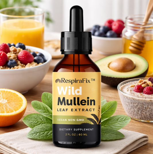 Wild Mullein Leaf Extract – 2 fl oz Liquid Drops | Vegan Respiratory Support
