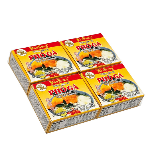 Bao Long Pho Ga Spice Cubes, Chicken Flavor Soup Seasoning 4-ct | 4-Pack (16-Cubes)