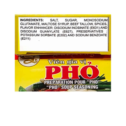 Bao Long PHO Spice Cubes, BEEF Flavor Soup Seasoning 4-ct | 4-Pack (16-Cubes) Omura Products