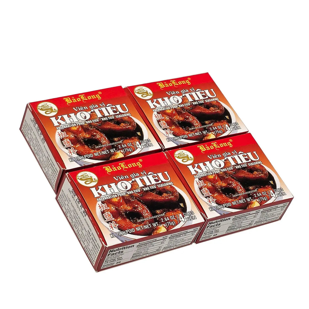 Bao Long KHO TIEU Spice Cubes, KHO TIEU Seasoning 4-ct | 4-Pack (16-Cubes) Omura Products