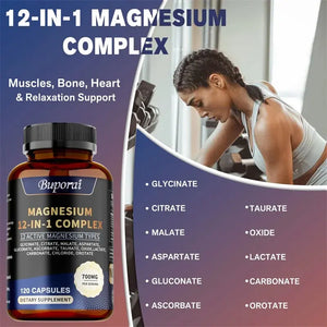 Magnesium Complex Capsules – Highly Absorbable Magnesium Blend for Bone, Muscle & Relaxation Support Omura Products