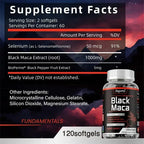 Black Maca Supplement 1000mg – Natural Energy & Wellness Support Omura Products