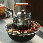 Dual-Purpose Glass Teapot for Steaming & Boiling – Heat-Resistant 1L Household Tea Maker Omura Products