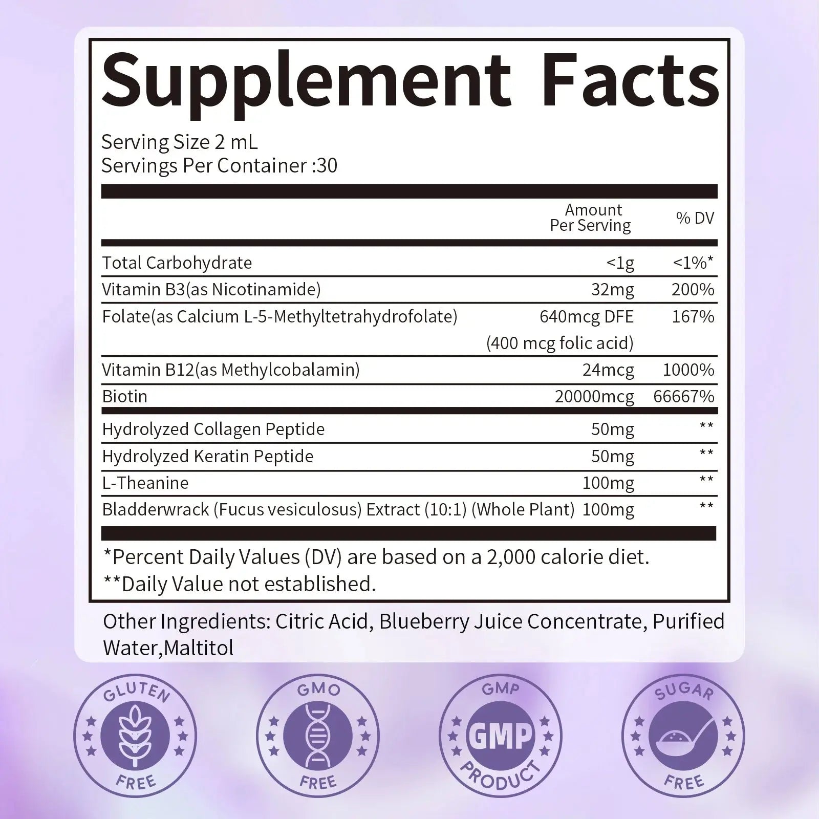 Biotin Drops High Potency Liquid Vitamin for Hair Growth, Skin & Nail Support – Sugar‑Free, Non‑GMO – 2 fl oz Omura Products