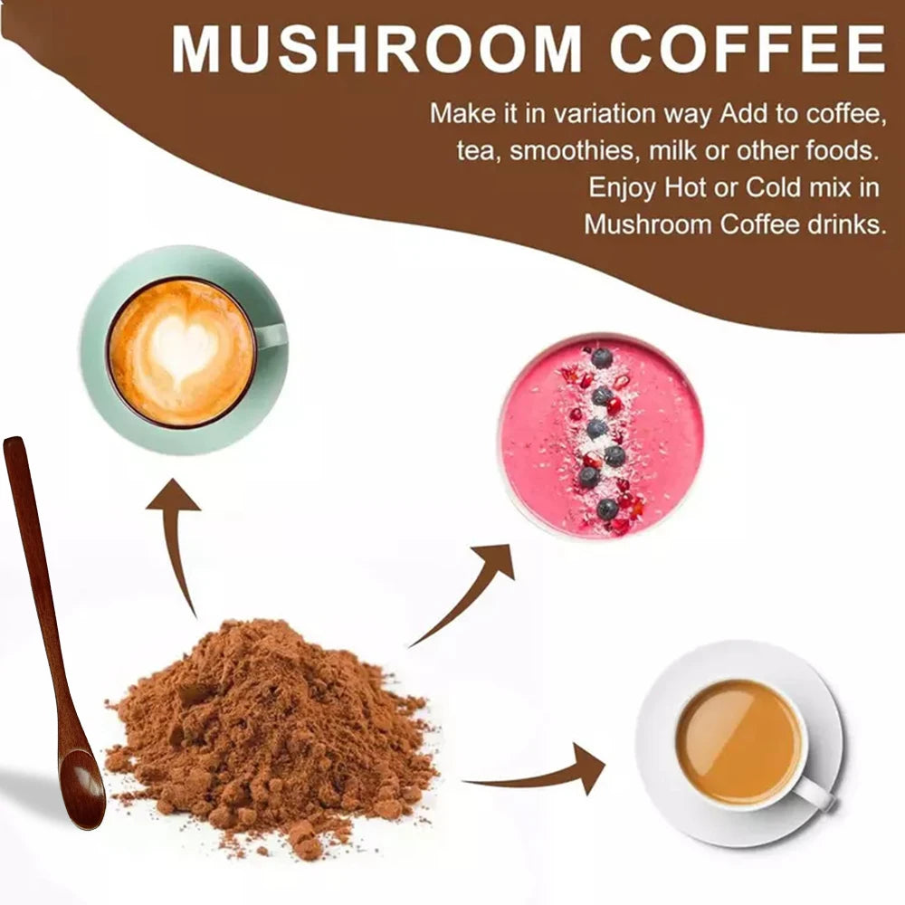 Organic Mushroom Coffee – Shiitake & Cordyceps Blend for Immune, Focus, Stress & Energy Support (6.35 oz)