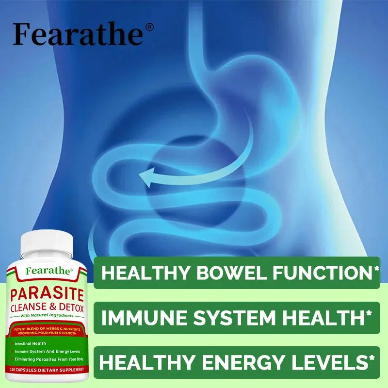 Parasite Cleanse 🌱 Natural Gut & Digestive Support | Detox & Immune Wellness | 30/60/120 Capsules Omura Products