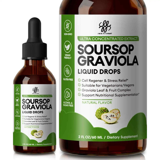 Organic Soursop Graviola Drops – Natural Antioxidant & Immune Support (5.1 Fl. oz / 145g)