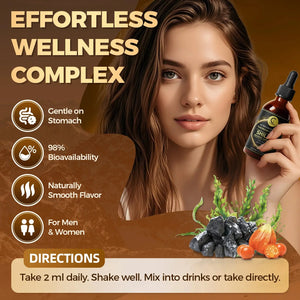 🌿 Shilajit Liquid Drops with Sea Moss, Ashwagandha, Maca & Moringa | Trace Minerals + Herbal Fusion | 60ML Natural Energy & Wellness Support Omura Products