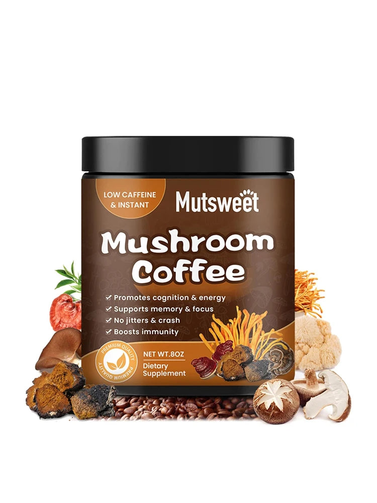 ﻿ Organic Ground Coffee with Lion's Mane Mushroom and Chaga | Nootropic Mushroom Coffee for Better Focus and Immune Support