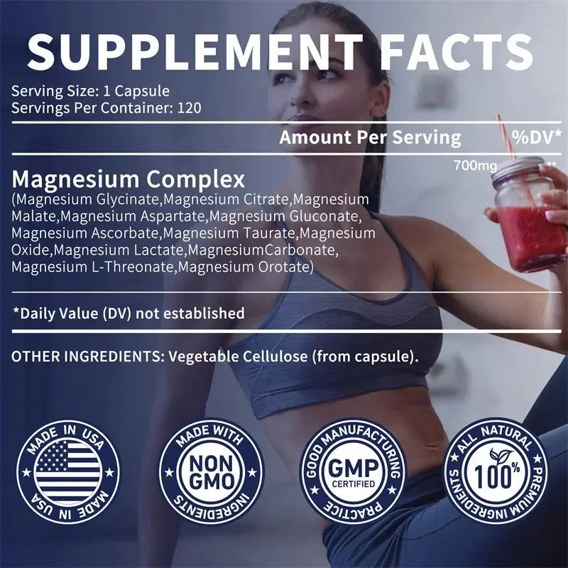 Magnesium Complex Capsules – Highly Absorbable Magnesium Blend for Bone, Muscle & Relaxation Support Omura Products